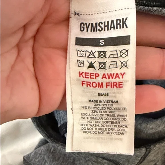 Gymshark Heather Charcoal Heart Marl Leggings Size Small - Picture 6 of 6